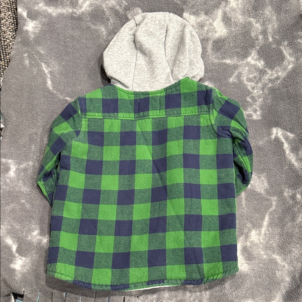 Buffalo David Bitton Kids Plaid Shirt with Hood - Picture 3 of 3